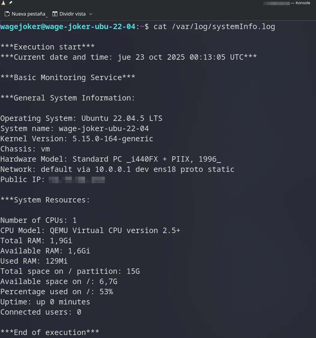 View the output file, one of the verification methods.