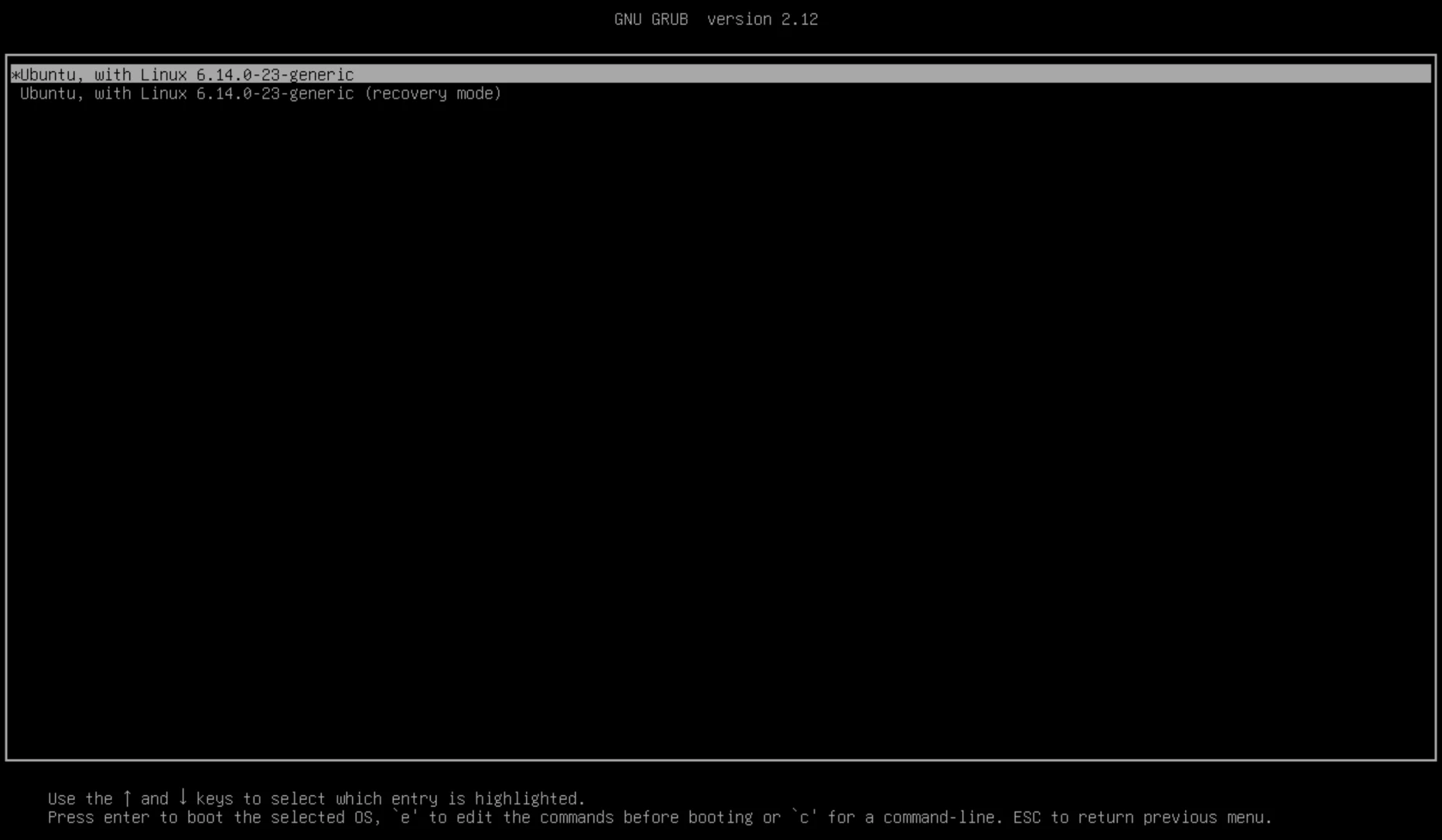 GRUB: opciones del OS